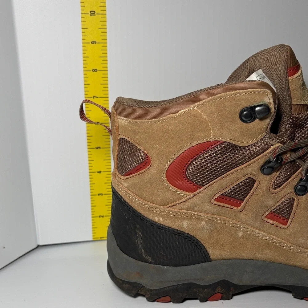 Lands End 11 Rugged Tan and Red Men's‎ Hiking Boots box 15